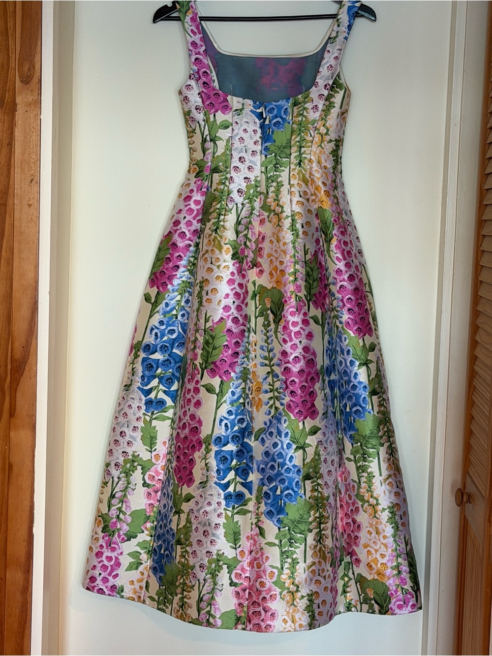 Oscar de la Renta Foxgloves Jacquard A-Line Cocktail Dress ALTERED - Picture 3 of 16